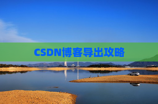 CSDN博客导出攻略